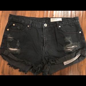 Pistola distressed denim shorts